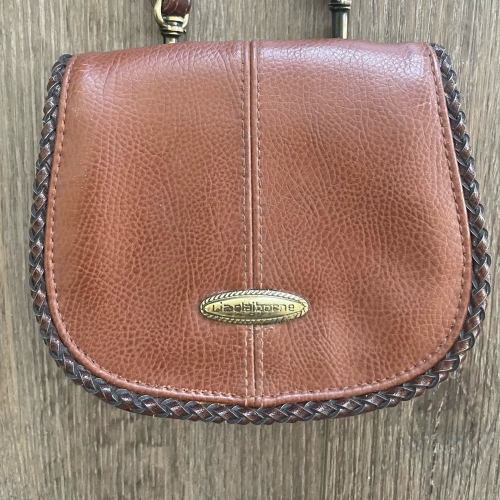 Vintage crossbody Liz Claiborne leather bag purse brown small boho 90s